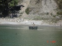 Crossing the Beas River via Boat at Harsipatan
